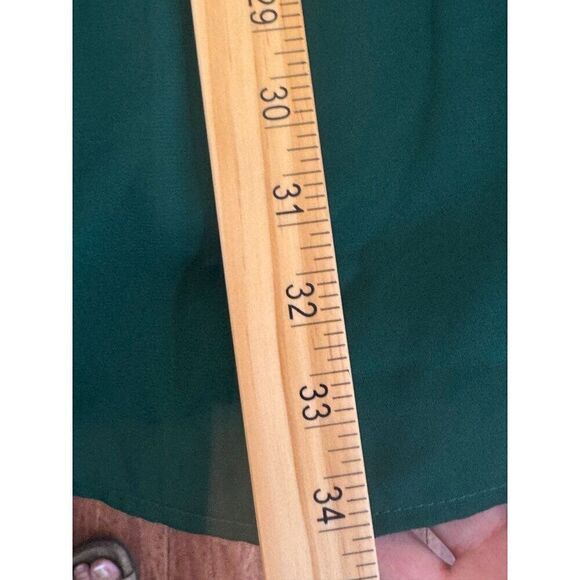 Hawthorn 41 Green Crochet-Detail Sleeveless Dress Sz M EUC Elastic Waist Spring - Picture 10 of 11